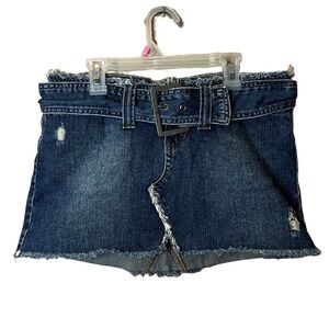 Hollister Vintage Buckle Mini Jean Skirt Size 2R